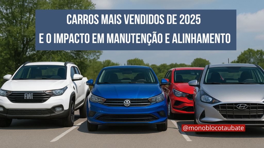 Carros mais vendidos de 2025 e o impacto em manutencao e alinhamento